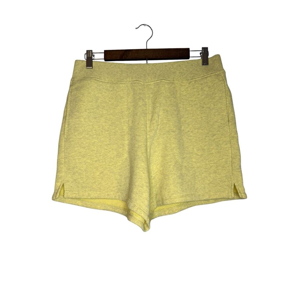 Madewell Heather Yellow Cotton Weekend Lounge Sweatpant Shorts Size Large NWT